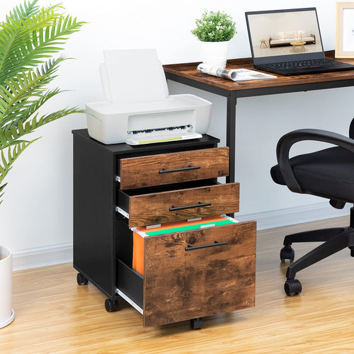 3 Drawer Wood File Cabinet P388251