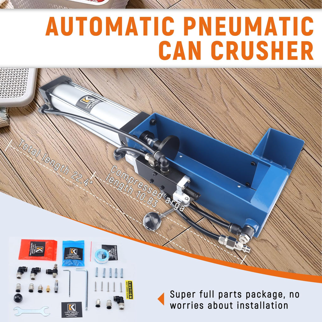 Pneumatic Air Powered Aluminum Can Crusher for 12/16/24oz Cans D79985