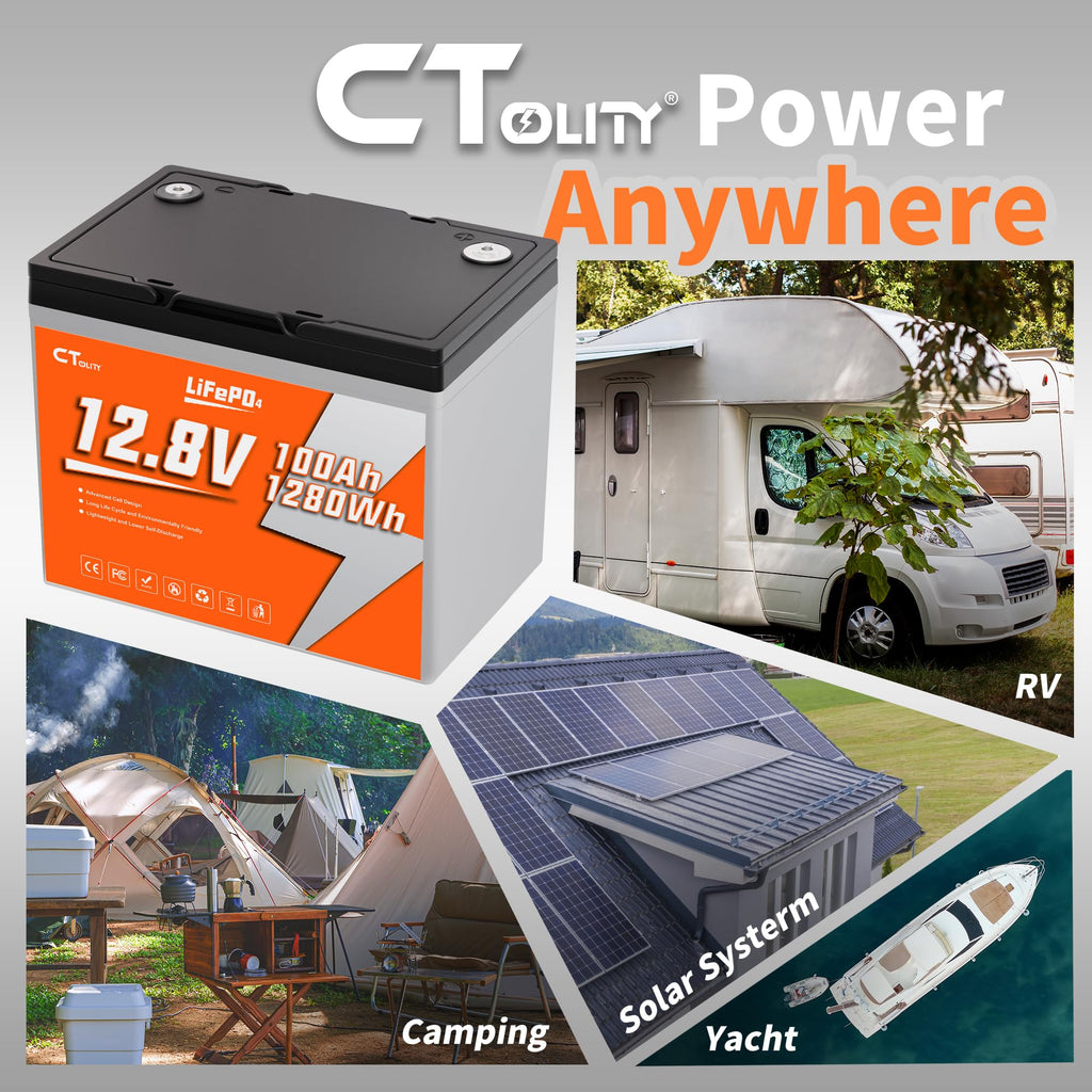 12V 100Ah LiFePO4 Lithium Battery A195357