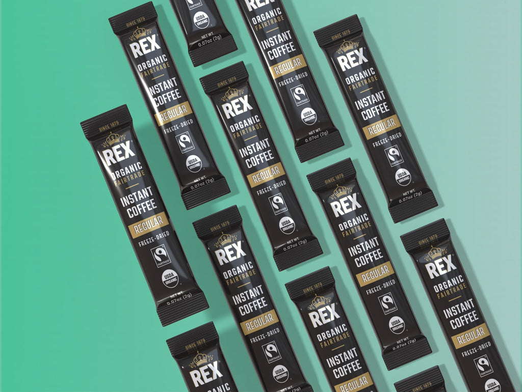 Organic Fairtrade Medium Roast Instant Coffee Sticks 25 Count G573