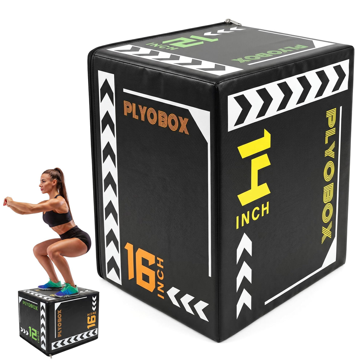 3-in-1 Foam Plyometric Jump Box with Non-Slip PVC Cover O57444