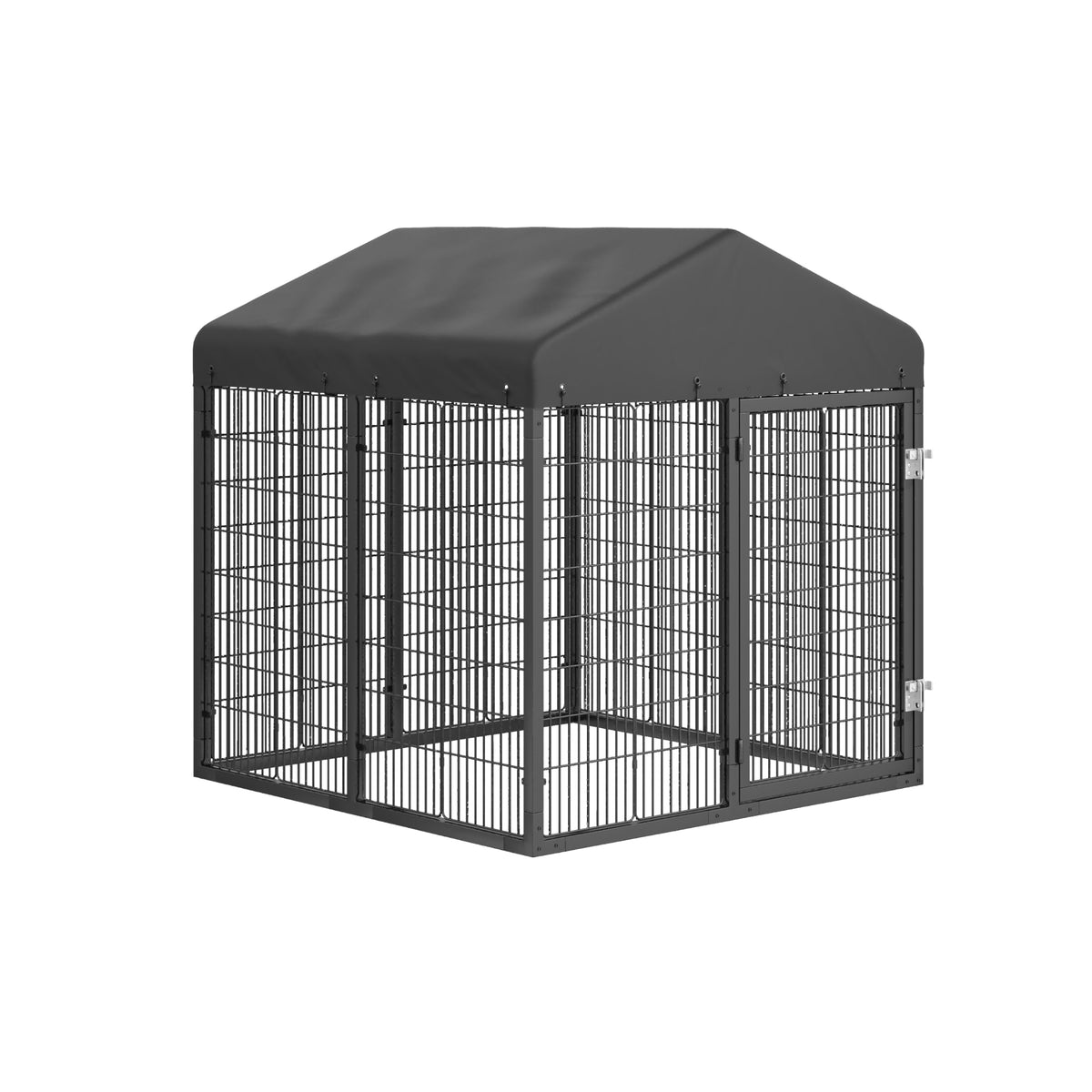 Large Heavy Duty Galvanized Steel Dog Kennel with Roof A36355