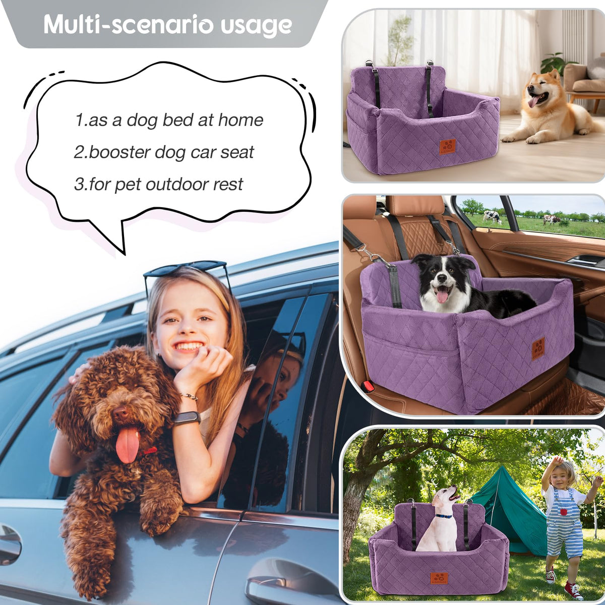 Dog Car Seat for Medium Large Dogs P417