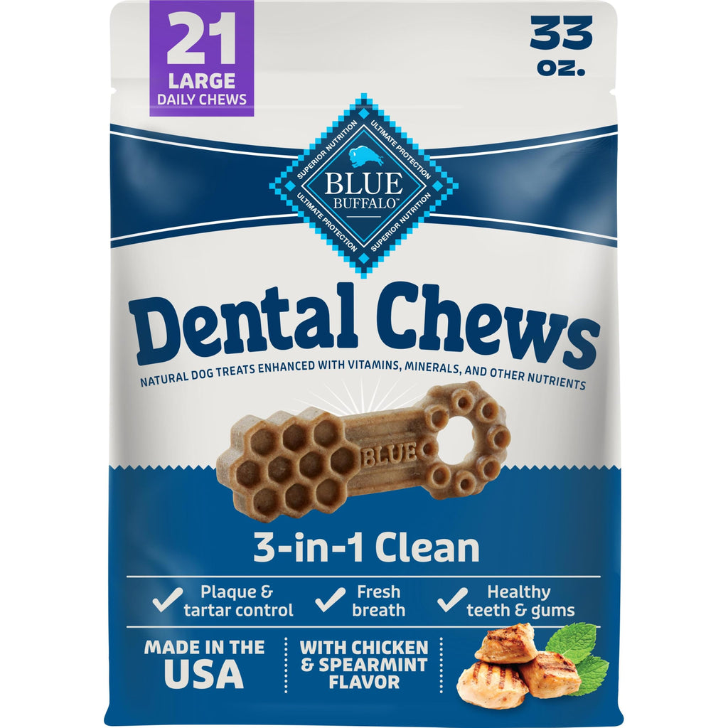 Chicken & Spearmint Large Dental Chews, 33 oz, 21 ct L1408
