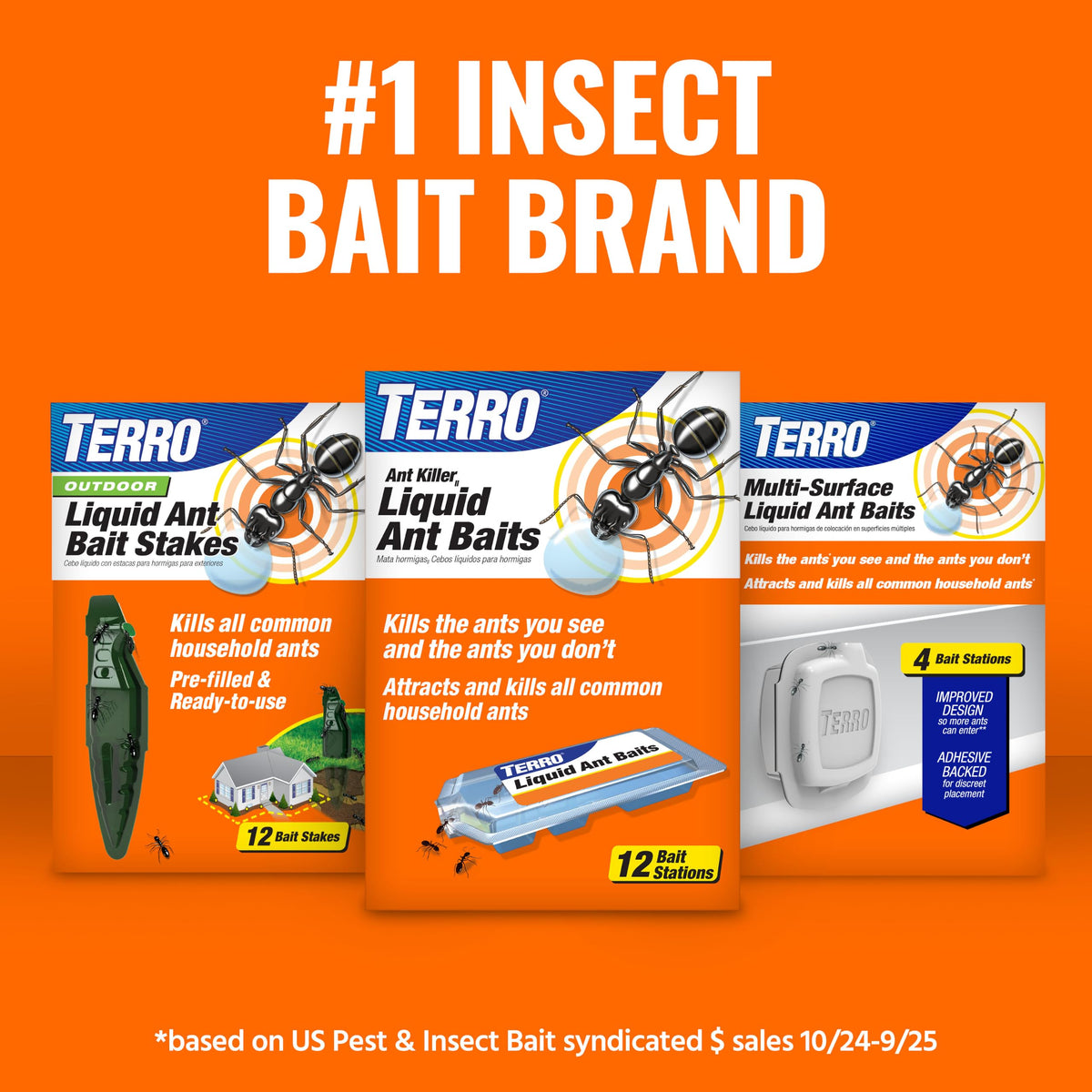 Outdoor Liquid Ant Bait Killer and Trap 8 Bait Stations S9948