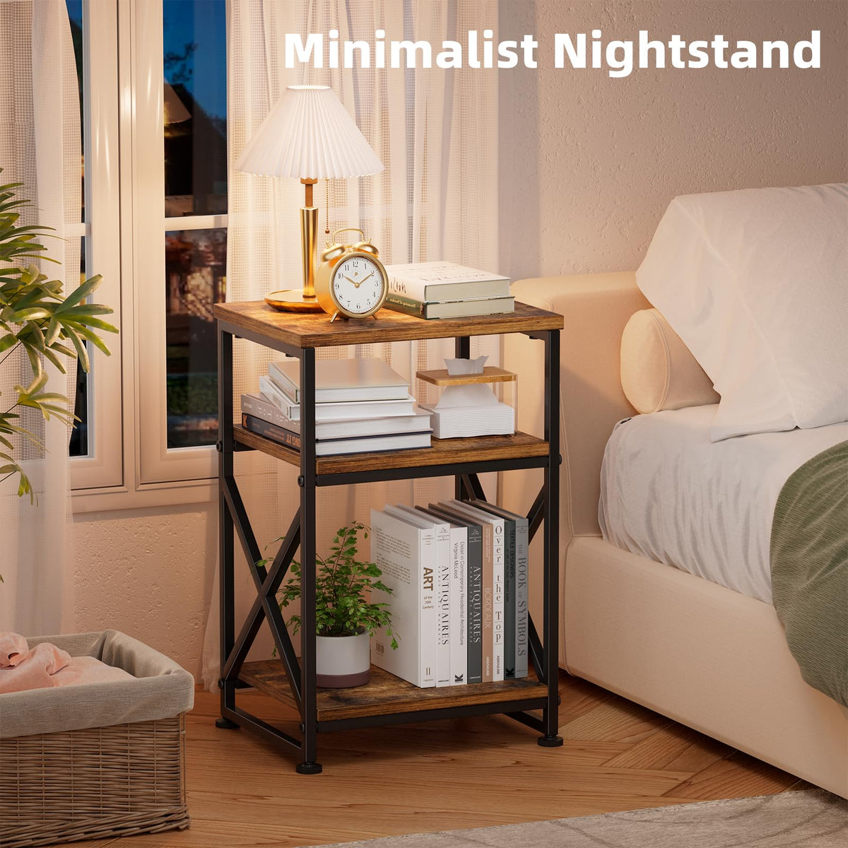 3 Tiers Open Shelves Side Table H13155