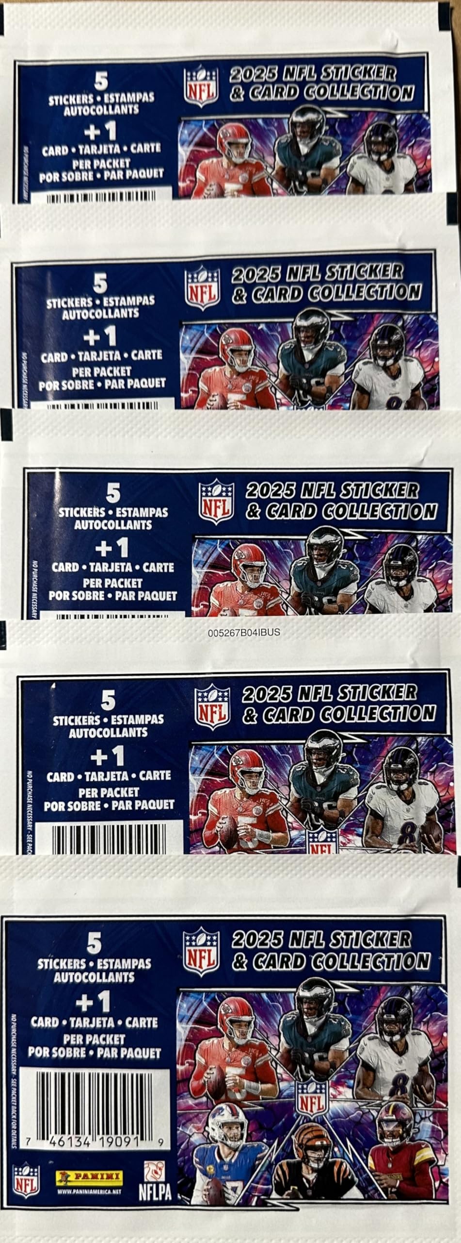 Football Sticker and Card Collection 5 Sealed Packs O28760