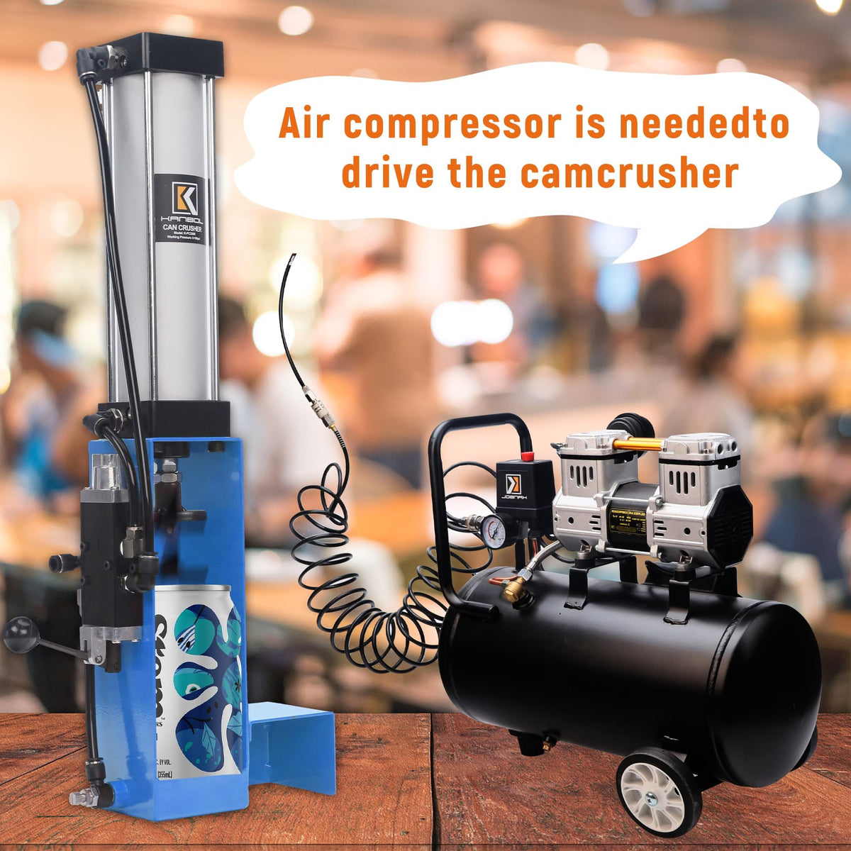 Pneumatic Air Powered Aluminum Can Crusher for 12/16/24oz Cans D79985