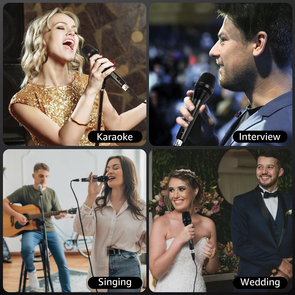 Wired Dynamic Handheld Karaoke Microphone with On and Off Switch G368