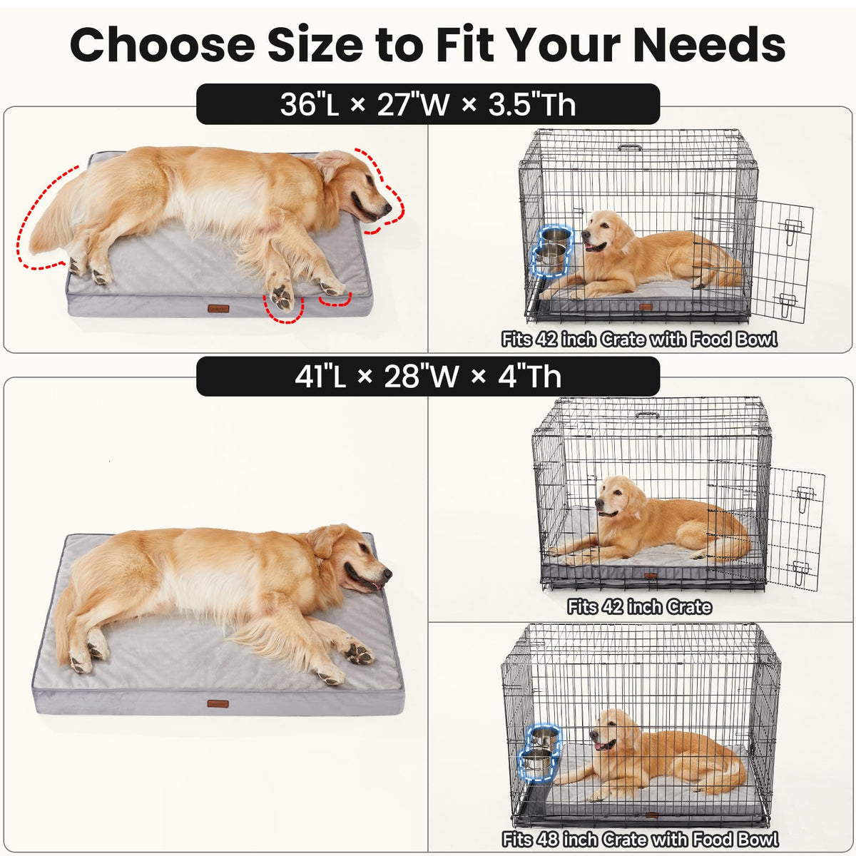 Large Reversible Memory Foam Dog Bed Y22857
