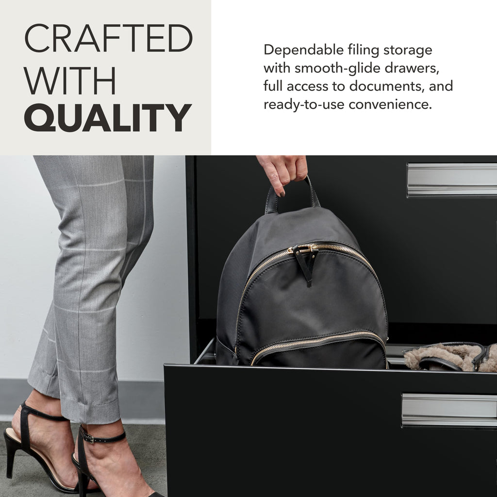Black 4 Drawer File Cabinet O983434
