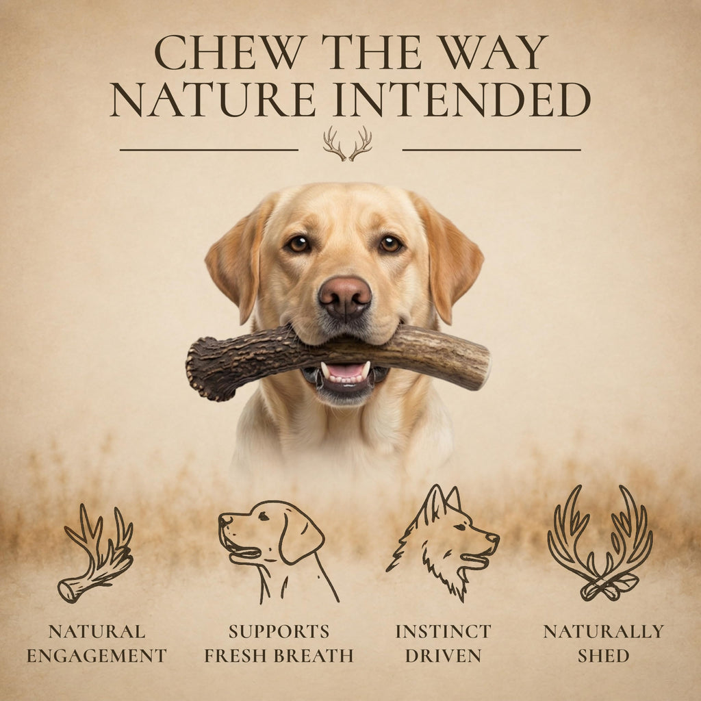 Whole Deer Antlers for Medium Dogs 3 Pack 5-6 Inch F8430