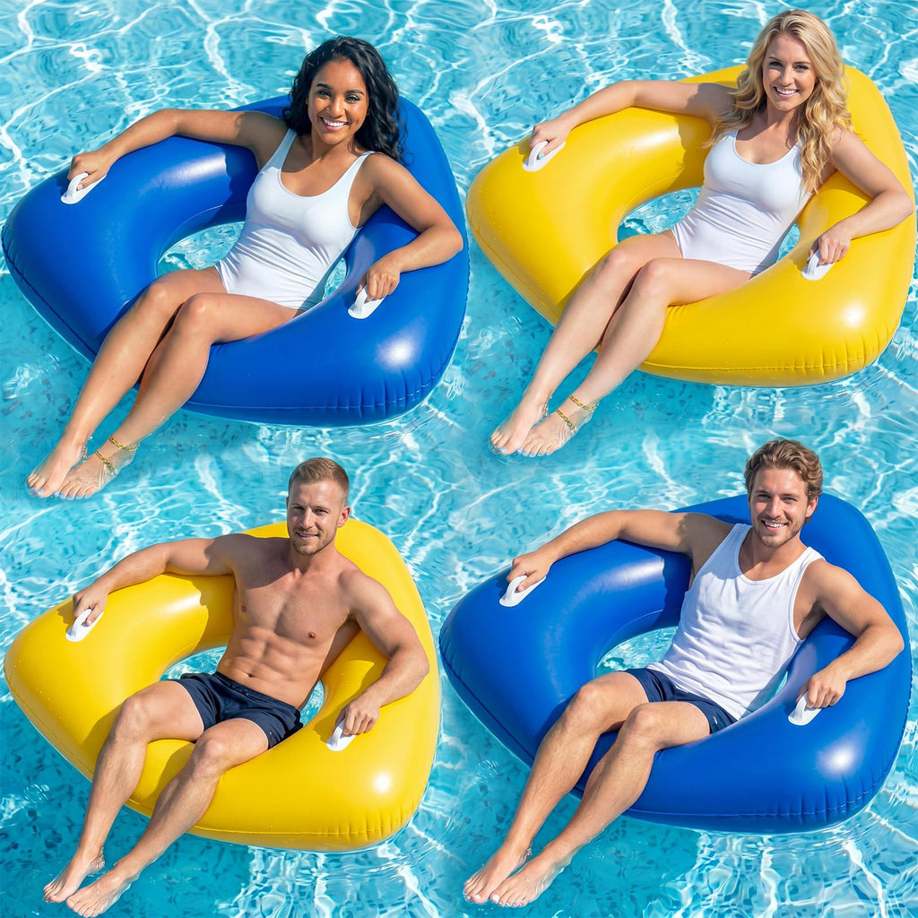 44" Large Triangular Inflatable Pool Float Tube U498586