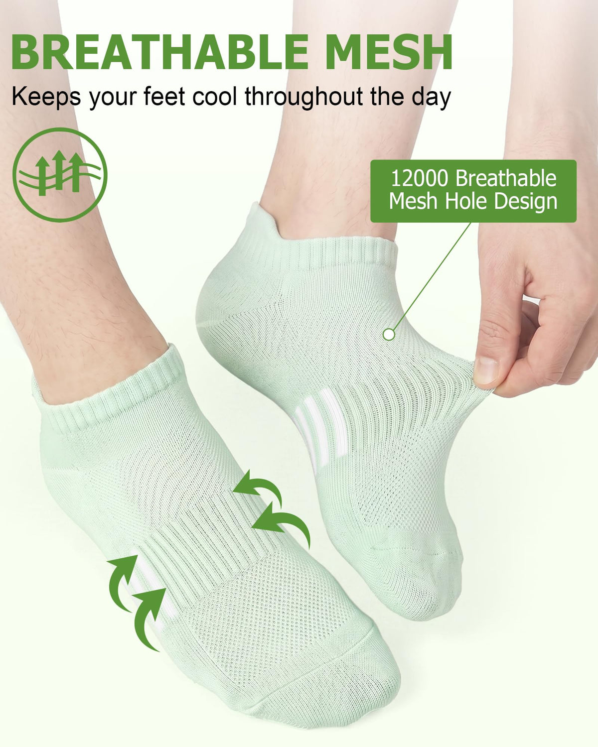 8 Pairs Bamboo Viscose Ankle Socks J7702