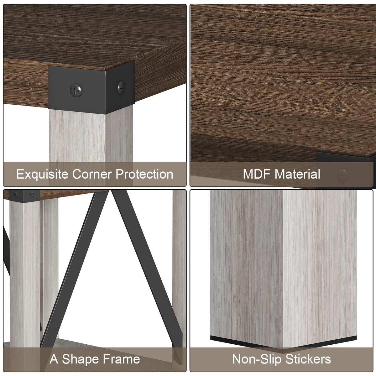 End Table Set of 2 with Storage Shelf R8018