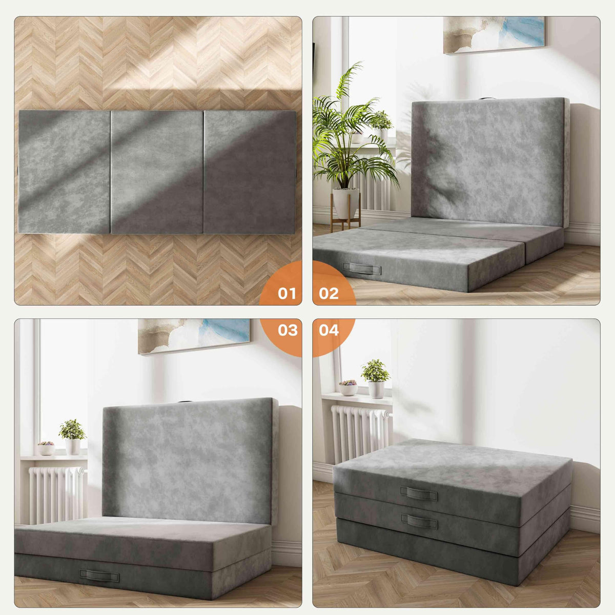 4 Inch Single Tri-Fold Mattress Topper N25890