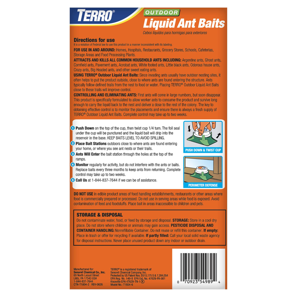Outdoor Liquid Ant Bait Killer and Trap 8 Bait Stations S9948