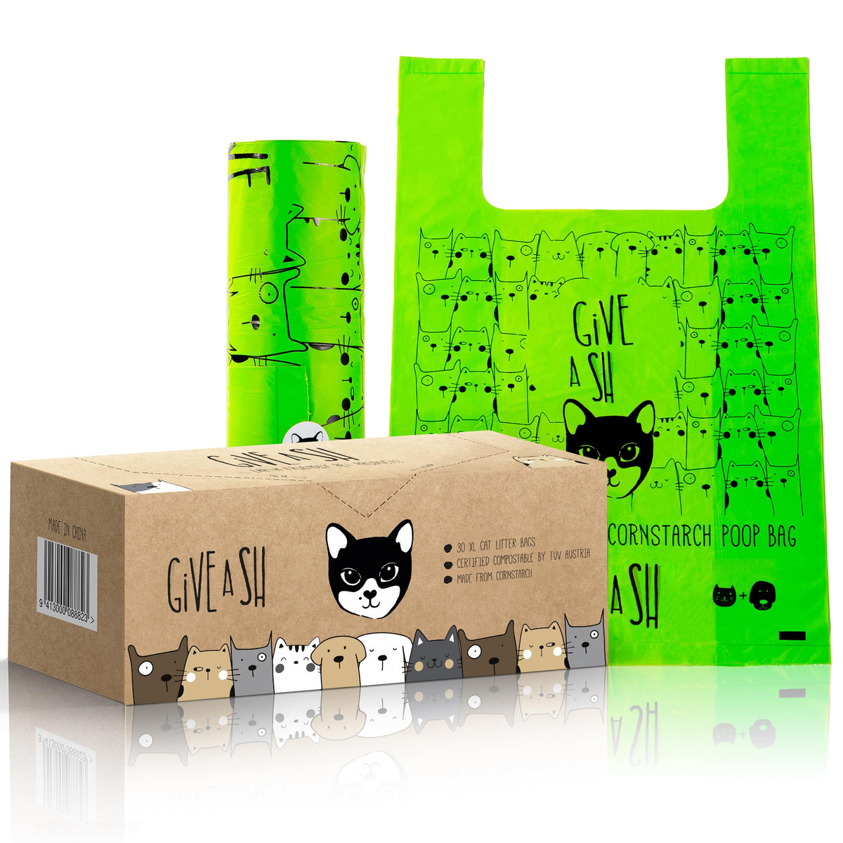 Compostable Cat Litter Bags XL 30 Count E672