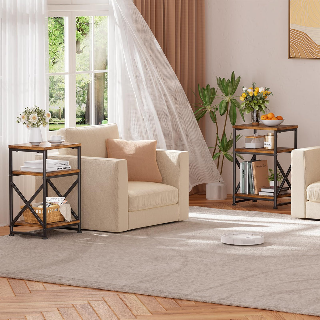 3 Tiers Open Shelves Side Table H13155