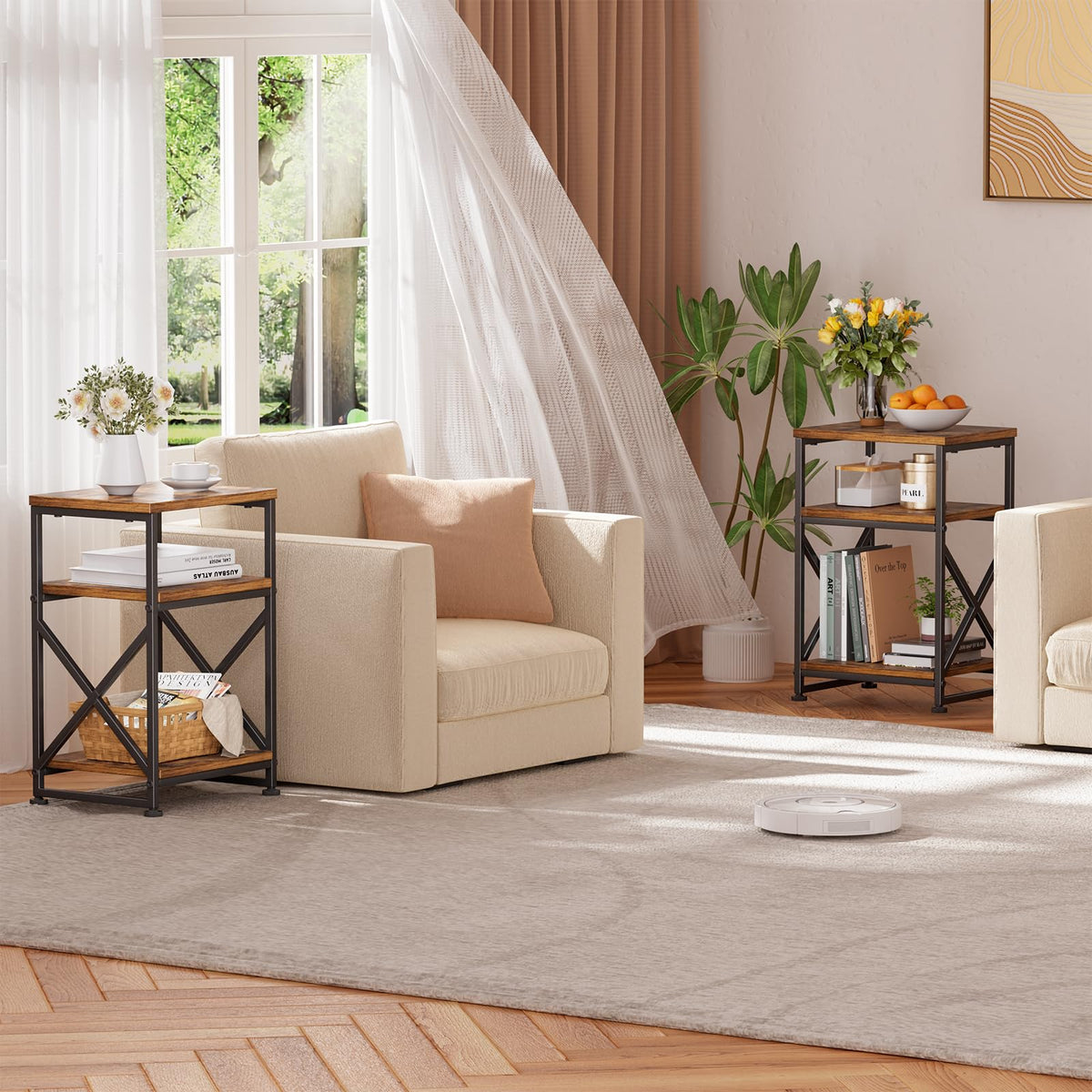 3 Tiers Open Shelves Side Table H13155
