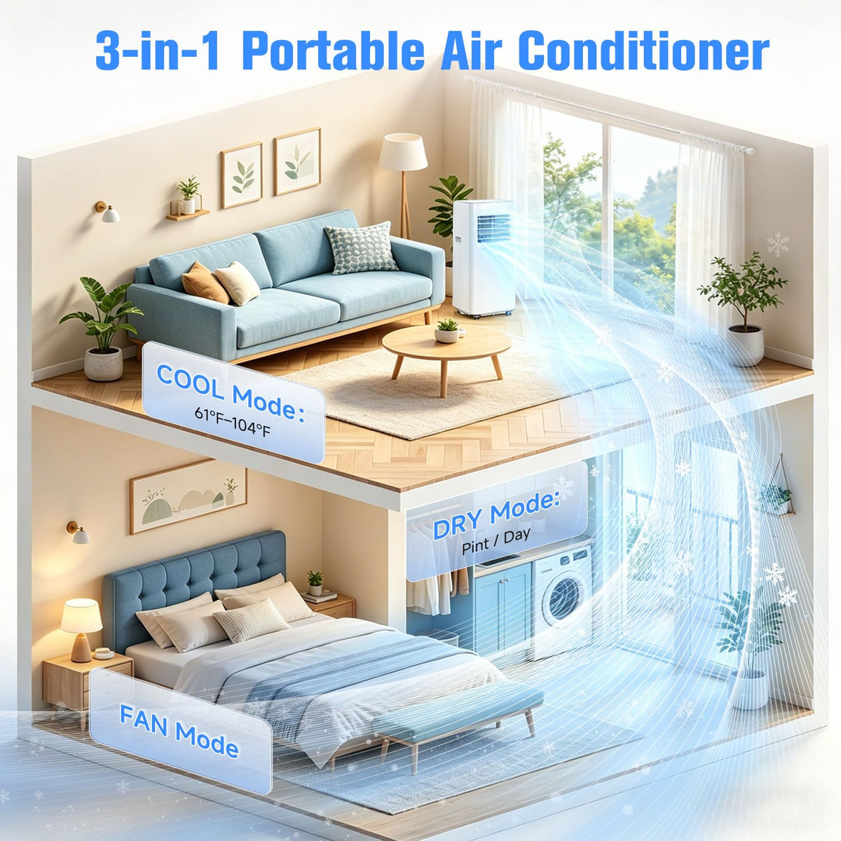 8500 BTU Portable Air Conditioner H30531