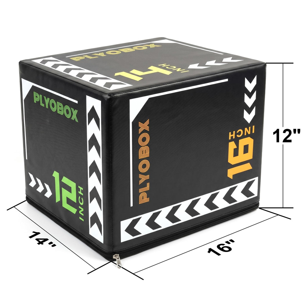 3-in-1 Foam Plyometric Jump Box with Non-Slip PVC Cover O57444