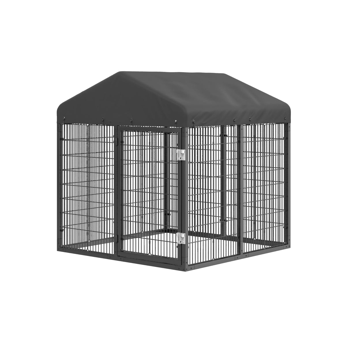 Large Heavy Duty Galvanized Steel Dog Kennel with Roof A36355