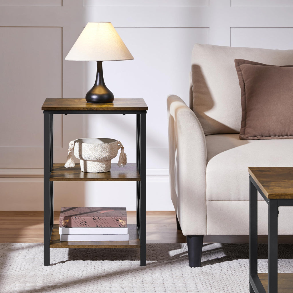 Rustic 3-Tier End Tables Set of 2 Z927