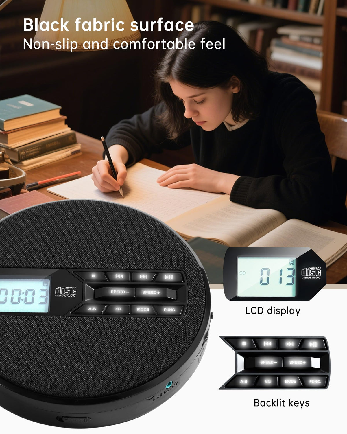 Portable CD Player with Speakers E983