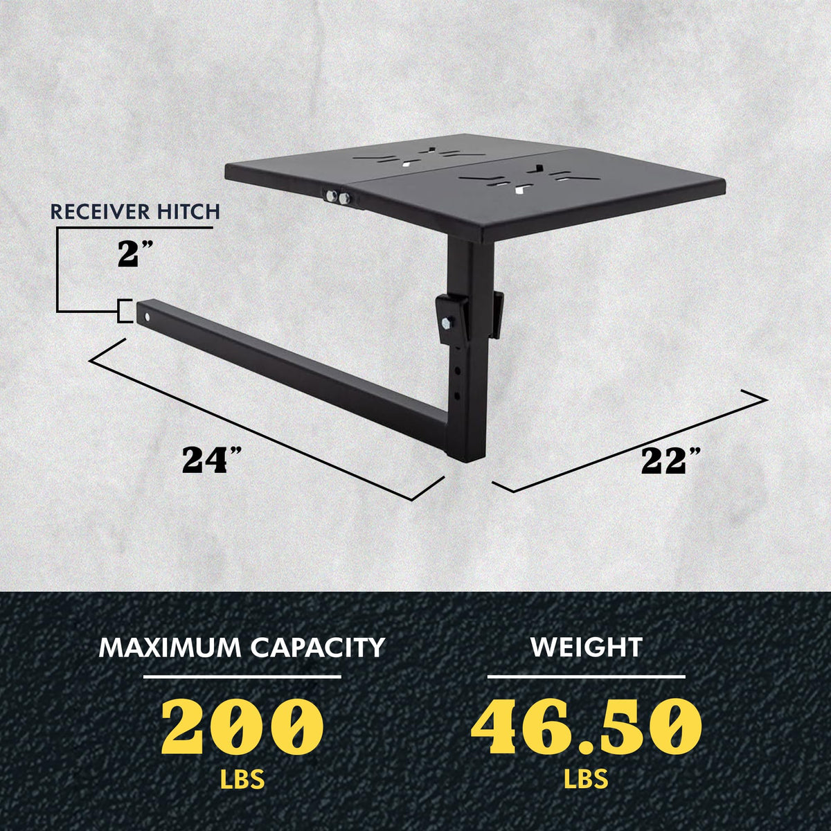 Folding Hitch-Mounted Steel Work Bench U564308