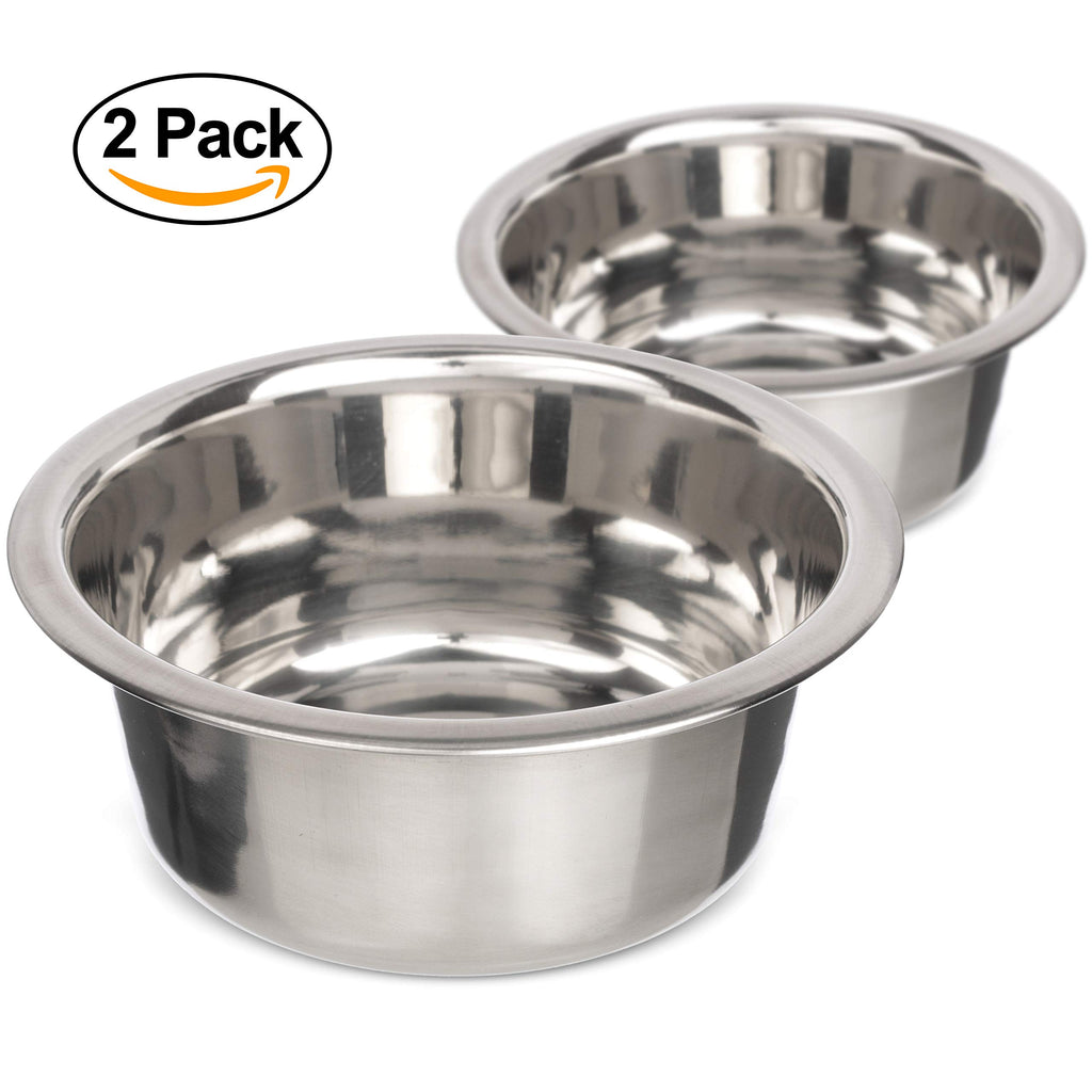 2.2 Cup Stainless Steel Dog Bowls Set of 2 M52358