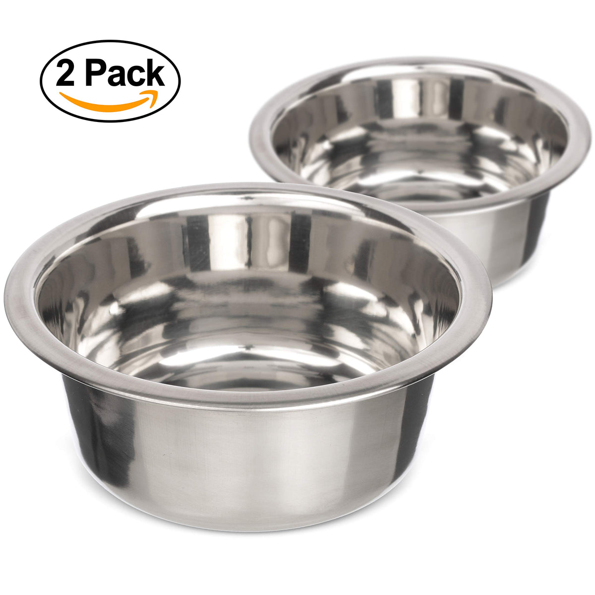 2.2 Cup Stainless Steel Dog Bowls Set of 2 M52358