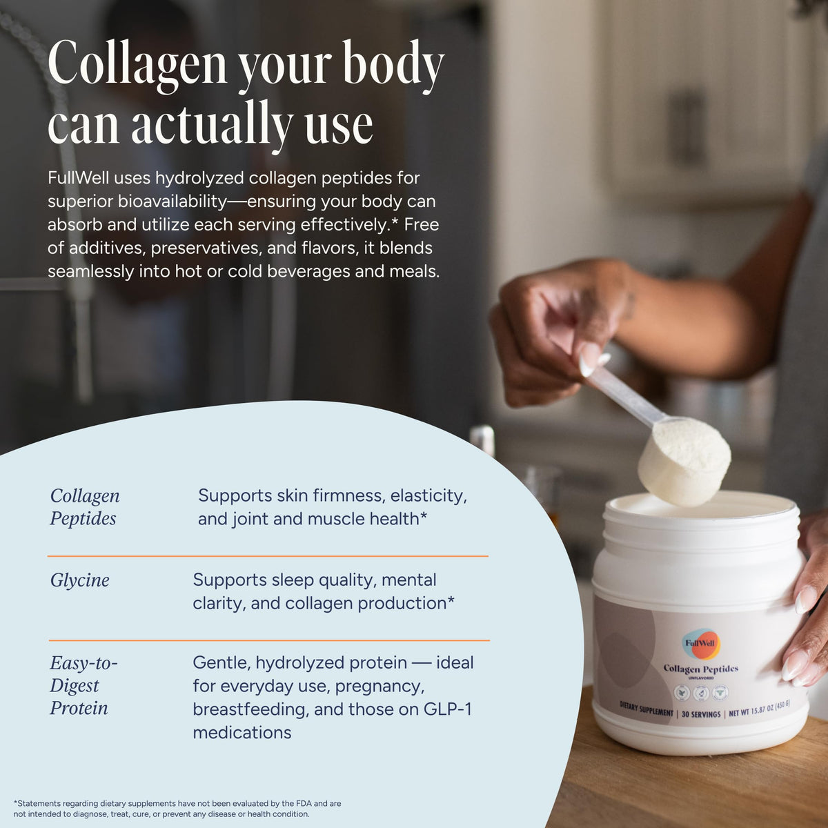 Unflavored Collagen Peptides Powder 15.87 oz F138