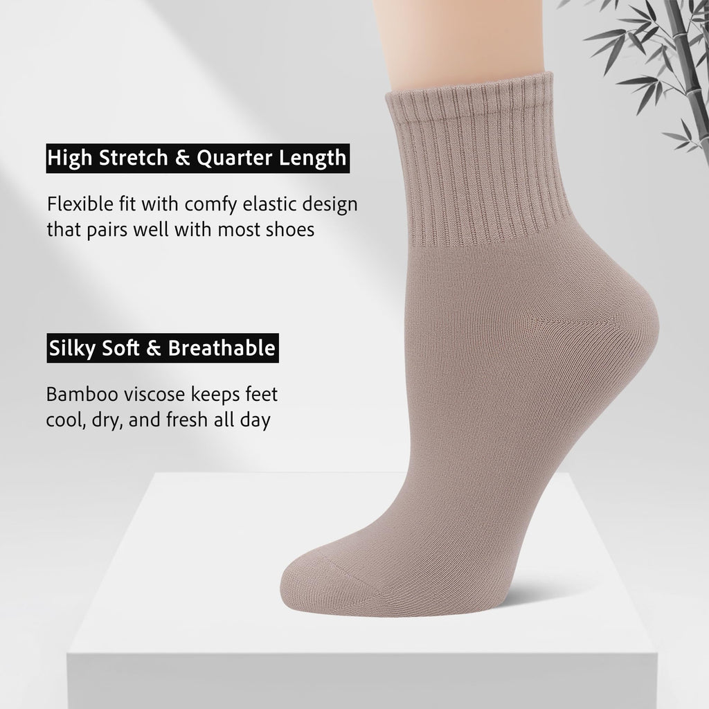 Viscose Bamboo Mini Crew Socks 5 Pairs E365