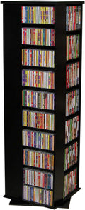 Black 4-Sided Revolving Media Tower B766