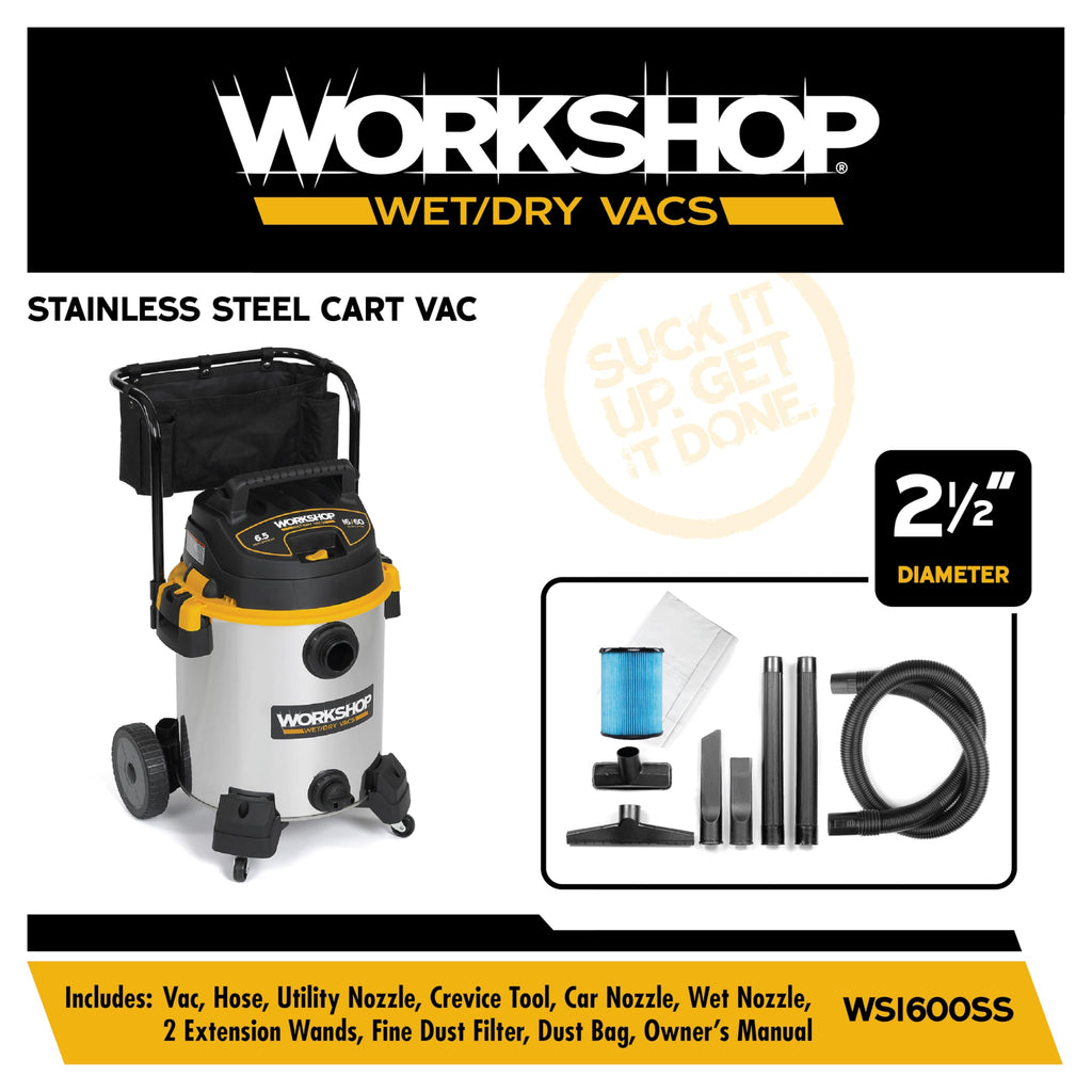 16-Gallon 6.5 Peak HP Wet Dry Vacuum Cleaner T325140