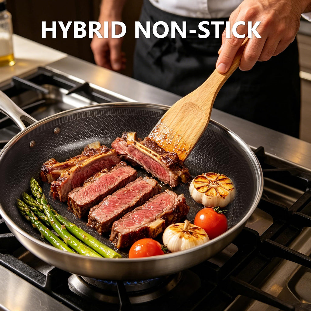 8, 10 and 12-Inch Non Stick Ceramic Frying Pans with Lids X999