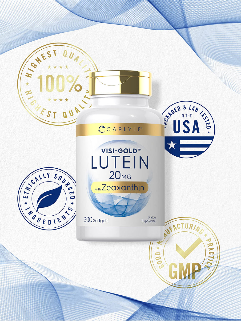 Lutein and Zeaxanthin 20mg 300 Softgels J232
