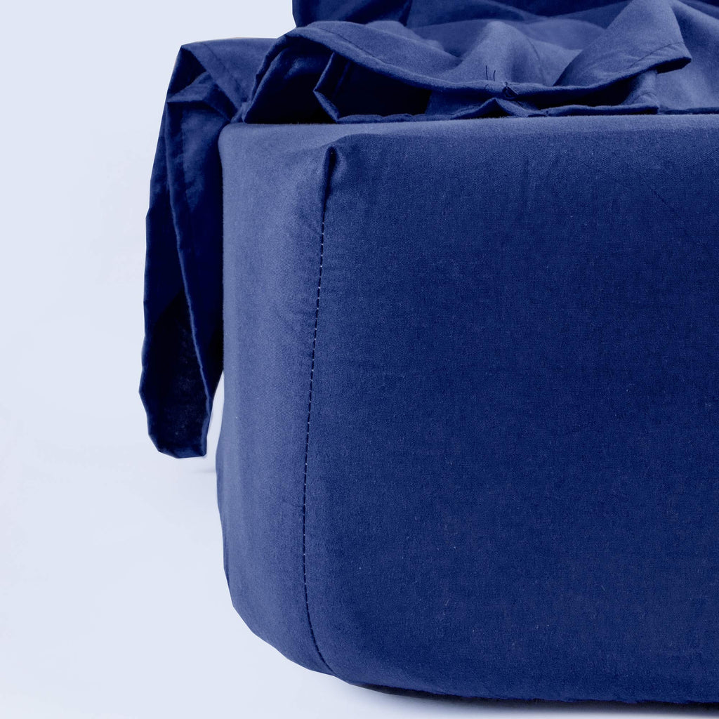 Toddler Microfiber Sheet Set, 3 Piece, Navy Blue Y859528