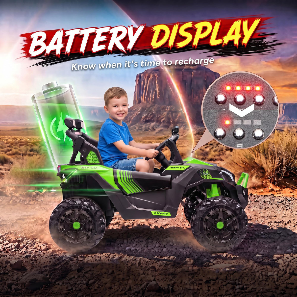24V 2 Seater Ride On Truck Car Green C2201