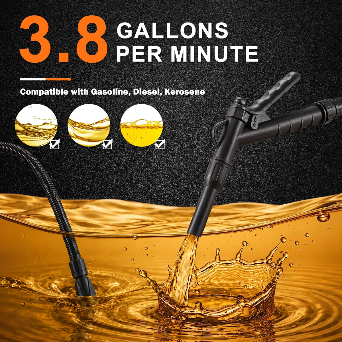 Portable Gas Can Fuel Pump W35808