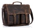 18 Inch Leather Messenger Bag V9884